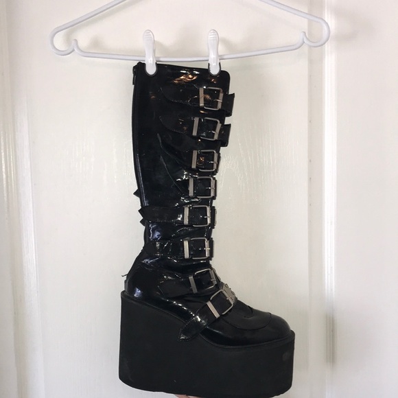 COPY - 🥾 Demonia Swing 815 Womens mid calf platforms WB02 - Picture 1 of 5